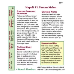 Renee's Garden Melon Tuscan Napoli -Grow Organic Sales Shop 5877 pb