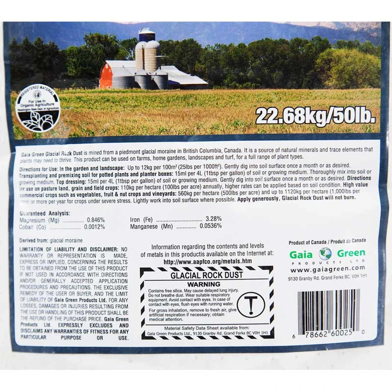 Gaia Green Glacial Rock Dust (50 Lb) 2 Gaia Green Glacial Rock Dust (50 Lb) - Image 2