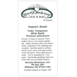 Strictly Medicinal Organic Holy Basil, Temperate